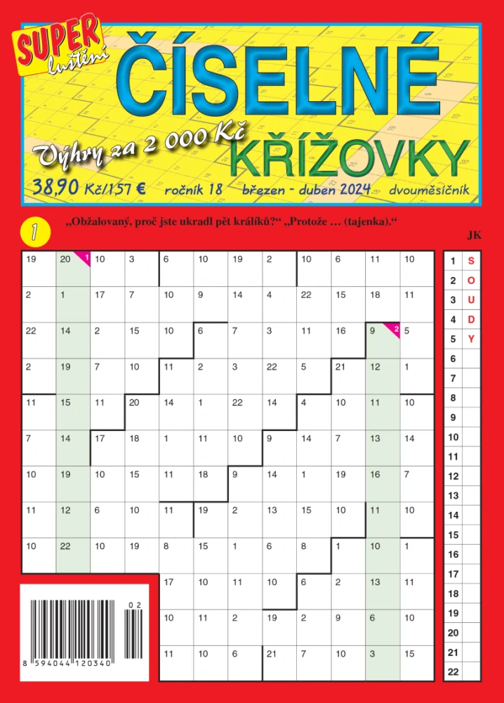 Číselné křížovky č. 1 - 3 EP / 2026
