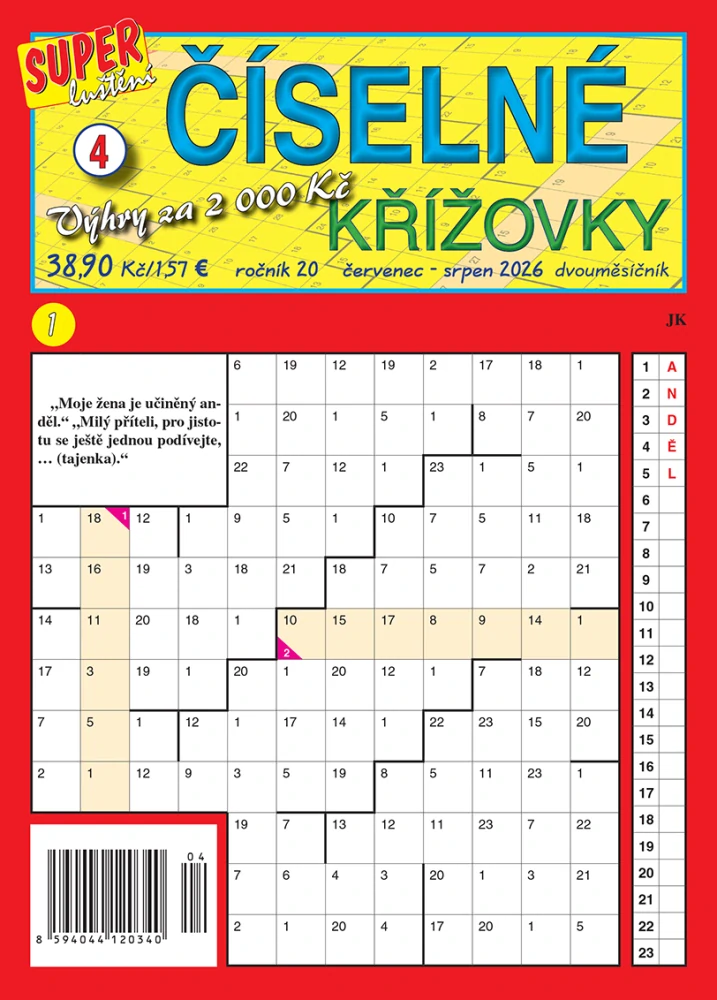 Číselné křížovky č. 1 - 6 TC / 2027
