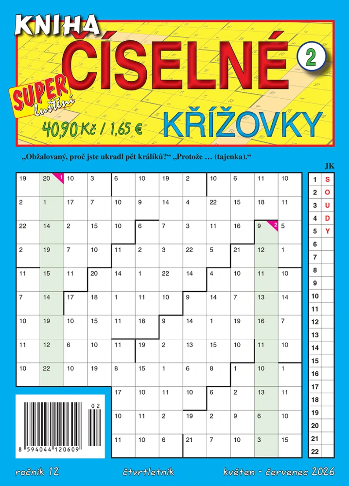 Kniha číselné křížovky č. 1 - 2 TP / 2027
