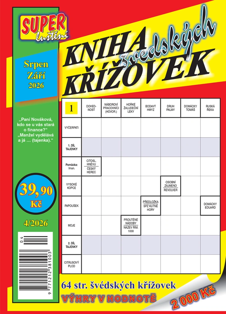 Kniha švédských křížovek 1-3 TP / 2027
