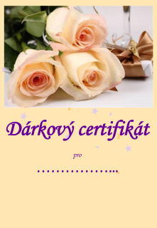 Dárkový certifikát růže